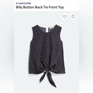 Market & Spruce Tie Front Button Back Blouse XXL